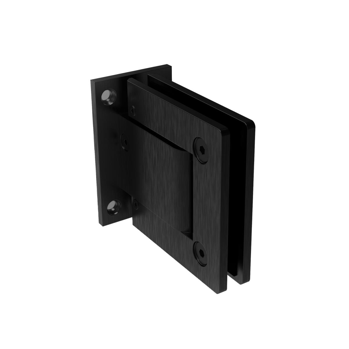 Glastuerscharnier hydraulisch fuer Wandmontage- Edelstahl schwarz matt-89-11GSBLACKDB99110SB-A.4