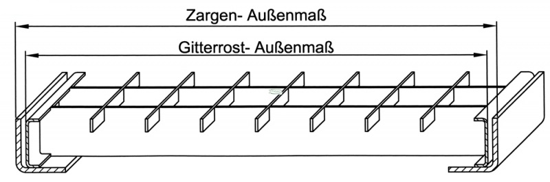Garagen-Gitterrost - Masse-  390x390x30 mm 30-10 mm - aus S235JR -St37-2- im Vollbad feuerverzinkt-23-39393130.7