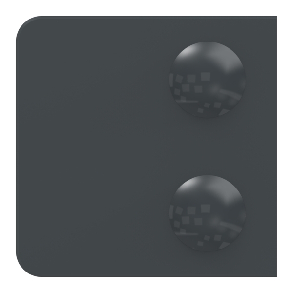Glasklemme Zinkdruckguss 45x45x26 mm RAL 7016 matt gerade mit AbZ-88-113100-ZN0.7016