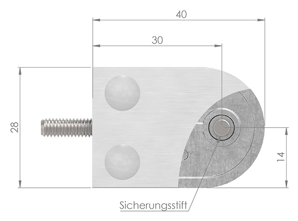 Glasklemme 40x28x17-4 mm Ø 33-7 mm- fuer 1-5 mm Blech-10-MODELL16-3.1