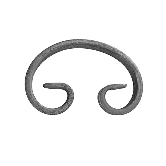 Zierelement C-Form aus Stahl- roh- 120x75mm- 12x6mm-89-11E103TOP120-A.4