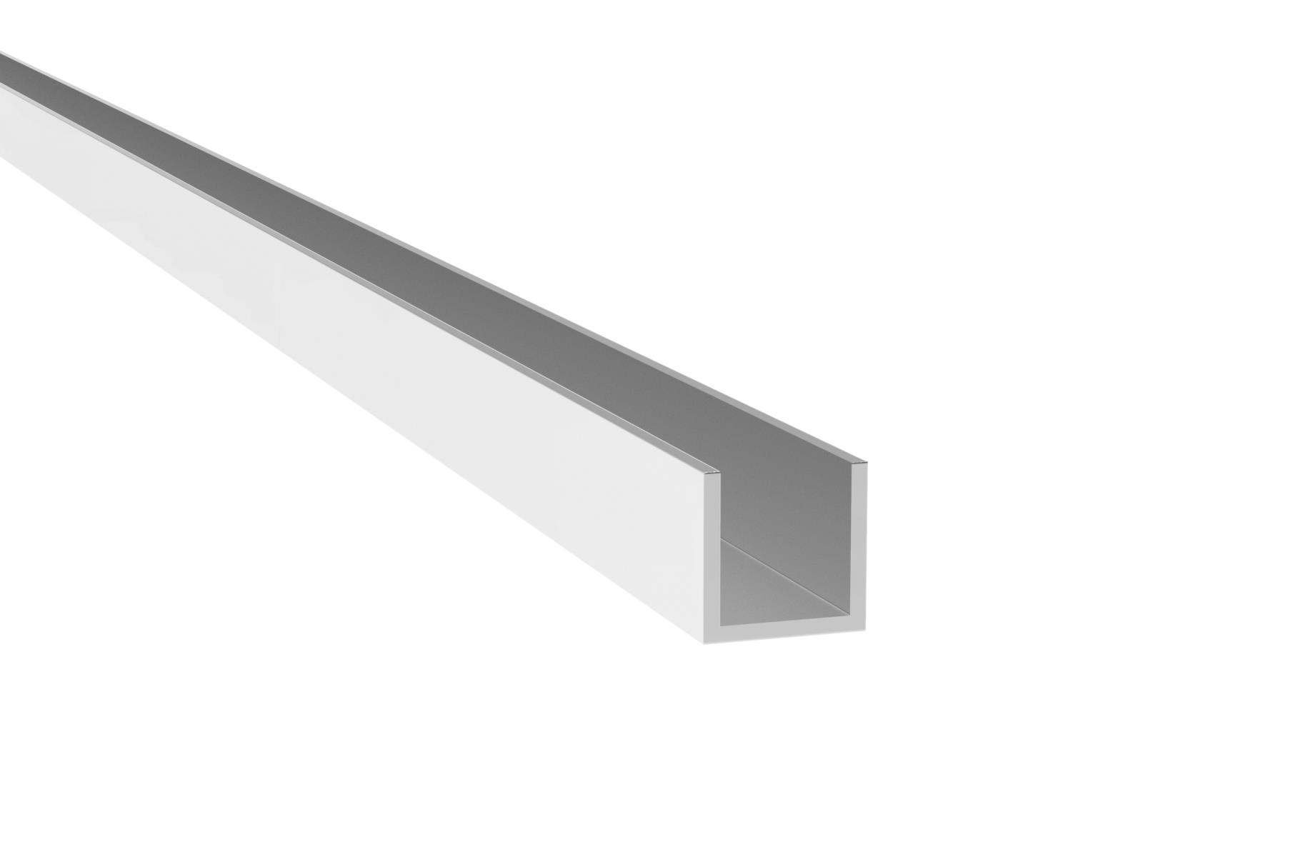 U-Profil Aluminium 20 x 14 x 2-0 mm fuer Glas 10 mm L=3000 mm poliert-89-11GSALZP2014PCR-A.4