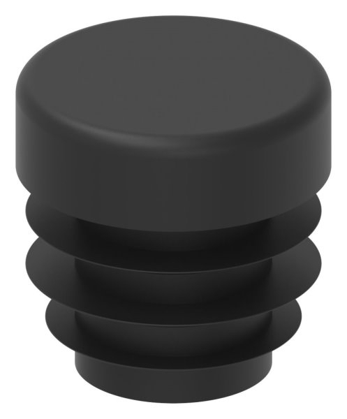 Kunststoffkappe aus Kunststoff fuer Rundrohr Ø 16-0 mm Wandstaerke 1-0–2-0 mm schwarz-88-11177.16