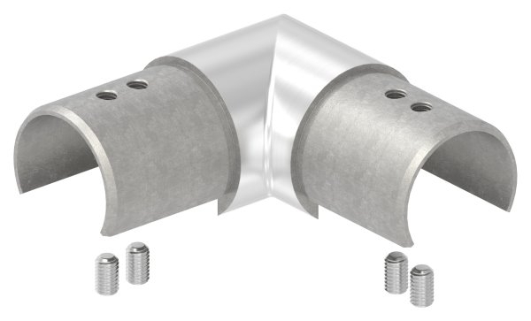 Verlaufsecke 90° - horizontal - fuer Nutrohr Ø 42-4 mm - V4A-12-2318.1