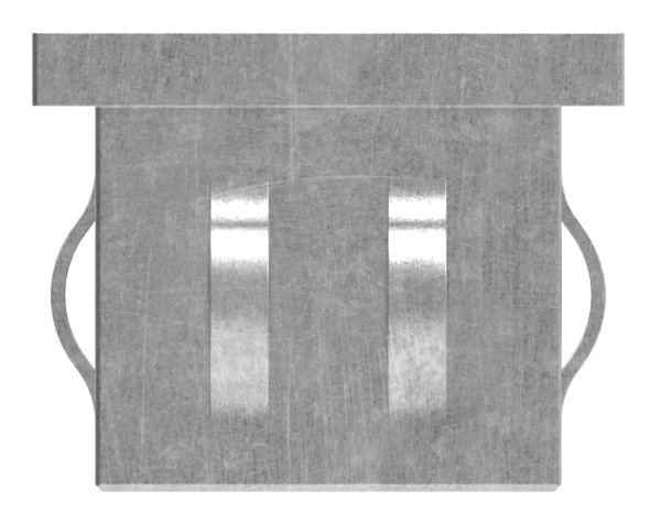 Stahlstopfen flach - mit M8 - fuer Rohr 40x20x1-5-2-0 mm - Stahl S235JR- roh-30-2953.8