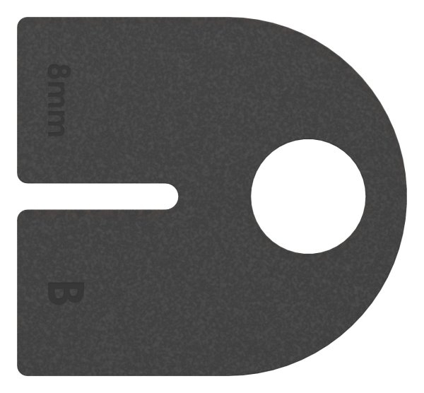 Gummieinlage fuer Glasklemme Modell 25 fuer Glas 8-00 mm-88-112508.GU