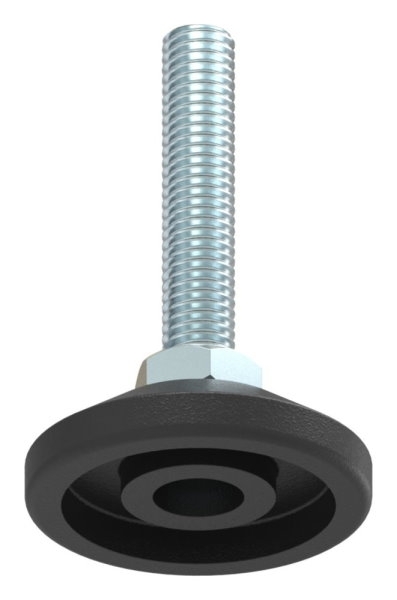 Stellfuss Kunststoff Stahl verzinkt Ø 38 mm M8x40 Justierschraube Innensechskant-88-11190-M840.38
