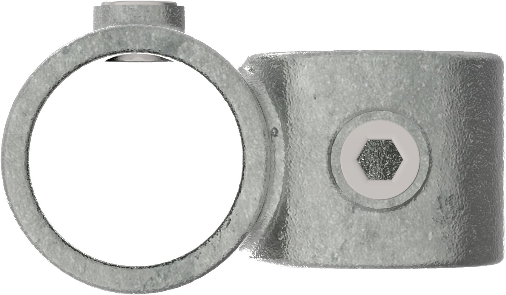 Rohrverbinder Kreuzstueck 90° reduziert Ø 48-3 - 42-4 mm - Temperguss - 161D48-C42-161D48-C42