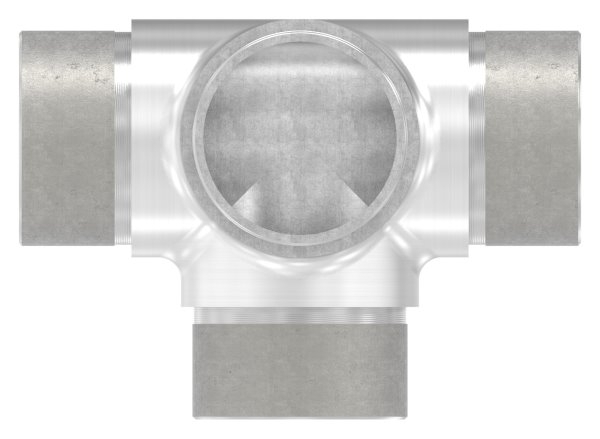 Kreuzstueck mit unterschiedlichen Abgaengen- fuer Rohr Ø 42-4x2-0 mm V2A-11-3663.4