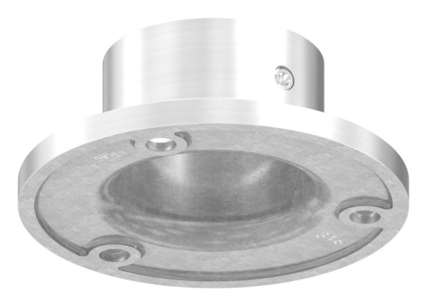 Wand- und Bodenanker Masse- Ø 70x5 mm fuer Rundrohr Ø 33-7 mm - V4A-11-3020.1