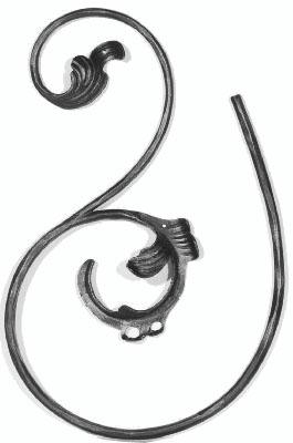 Laendliches Barock - Masse- 320x500 mm - Stahl S235JR- roh-30-1882.8