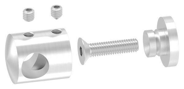 Querstabhalter V2A fuer Ø 12 mm Stab gerader Anschluss-11-1011.4