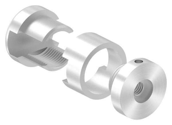 BRENK-fix® Grundhalter fuer Staebe 12 x 12mm- ALU-88-11BR-V1212M8.ALU