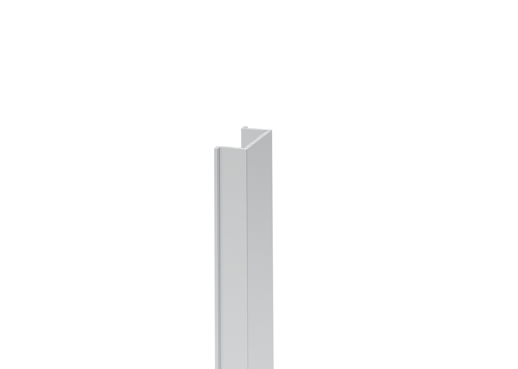 Abdeckleiste Aluminium 20 x 8 mm 2000 mm Natur-Aluminium fuer Pfostenprofile-89.FGPC20X82000N