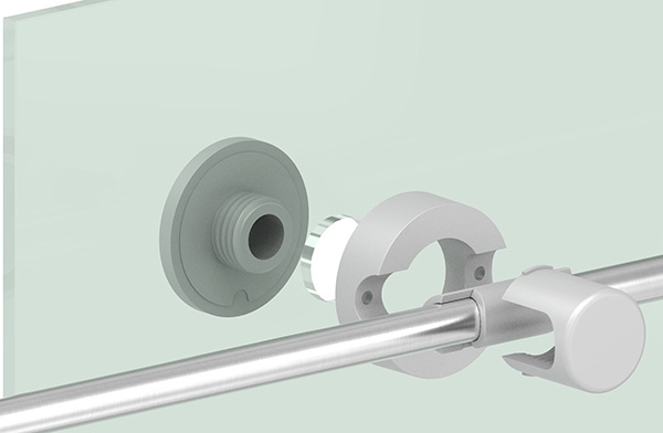 BRENK-fix® Halter Ø 50mm- Kunststoff- lichtgrau 4 Stueck-88-11BR-50LG.KS