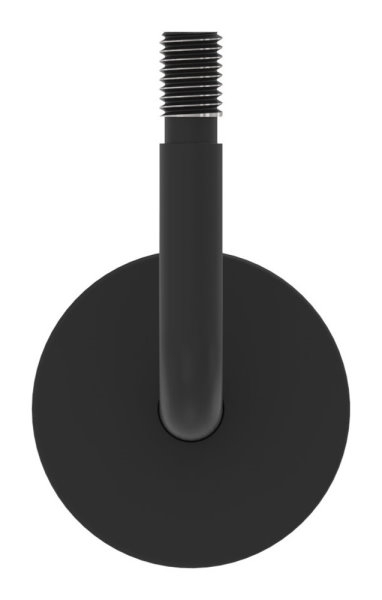 Handlaufhalter Aussengewinde inkl- Abdeckrosette -Ronde und Buegel verschweisst- V2A RAL 9005 matt-88-1150504-240-75.9005