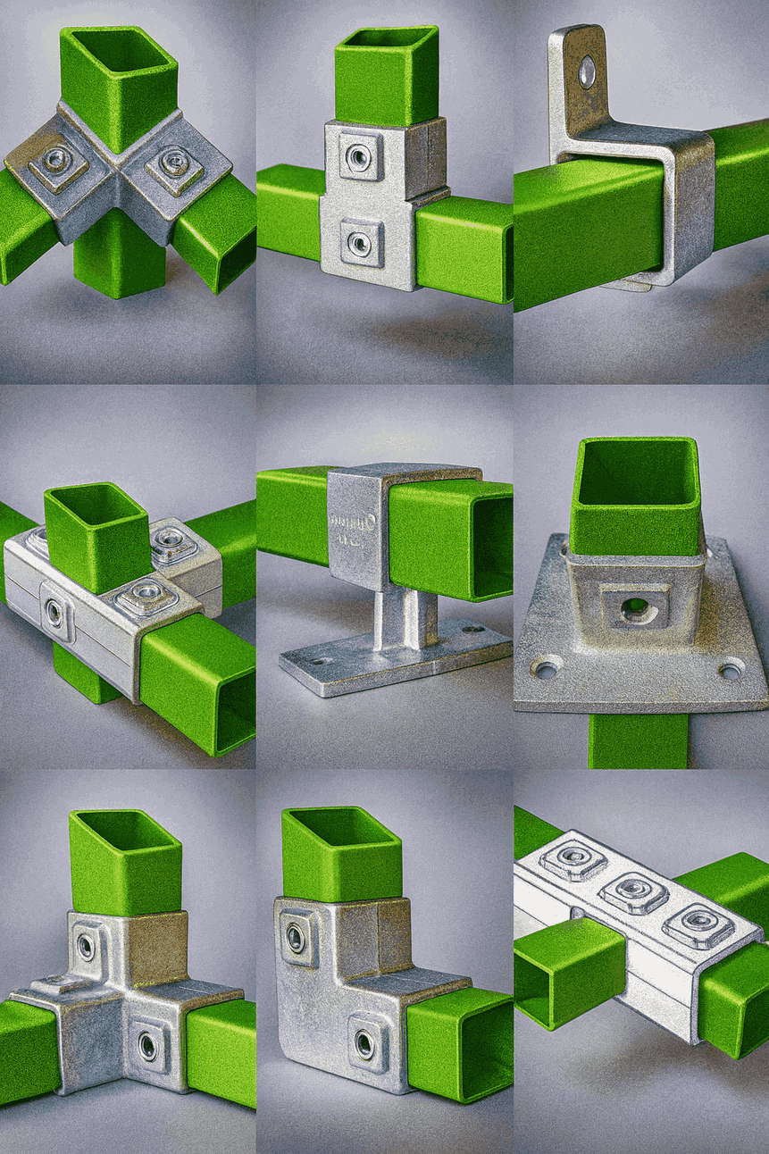 Quadratrohrverbinder fuer 25x25 mm Rohr-25X25