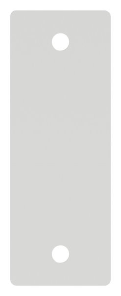 Alu-Kurzschild - Masse- 32x87x7 mm - Form- vierkant - Aluminium EV1 - AMF Artikel- 15867-12-3038.6