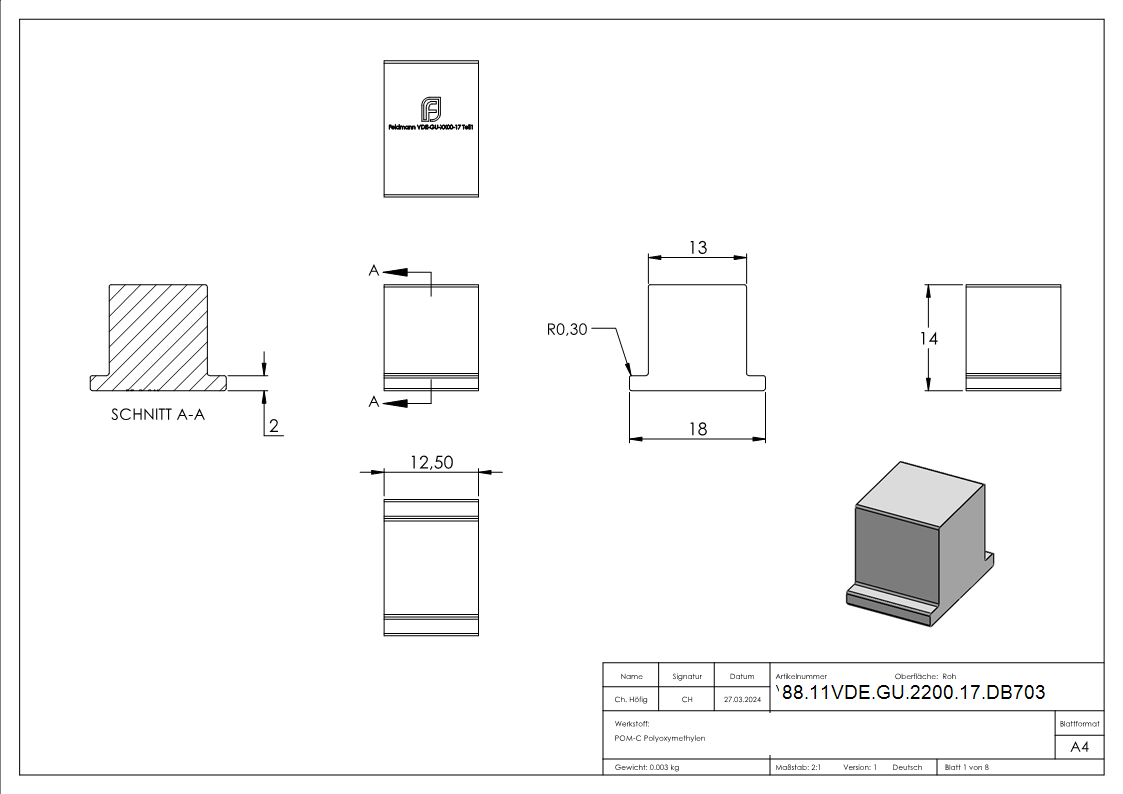 Montage-Set Glas 17-52mm eleganza canopy- fuer L- 2-205m-88-11VDE-GU-2200-17.DB703