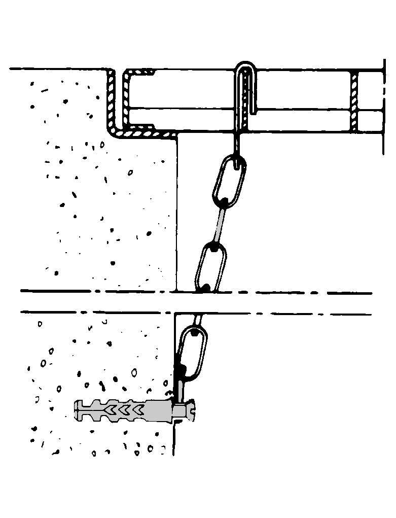 Sicherheitsketten fuer Gitterroste fuer MW 30-30 30-10 34-38 mm aus Stahl- feuerverzinkt- 1 Paar-26-S-KETTE-M.7