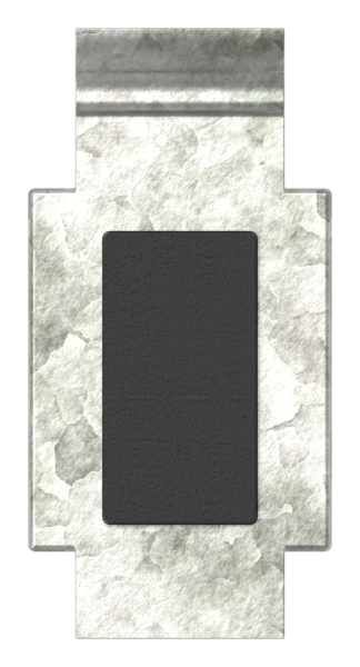 1 Sicherungsboden zu Glasklemme 52x52x32-5 mm AbZ Edelstahleffekt-10-3116ABZ.2
