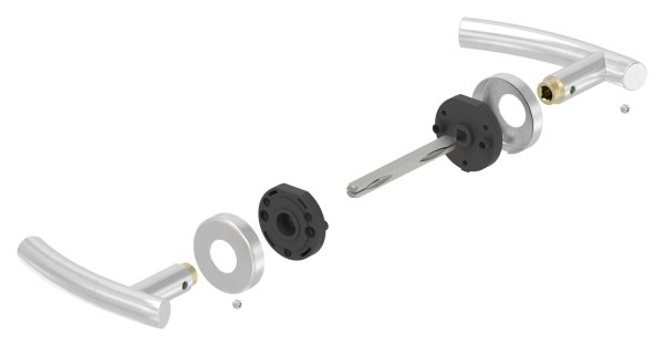 Tuerdrueckerpaar V2A inkl- 8 mm Drueckerstift Modell SICHEL-11-3969.4