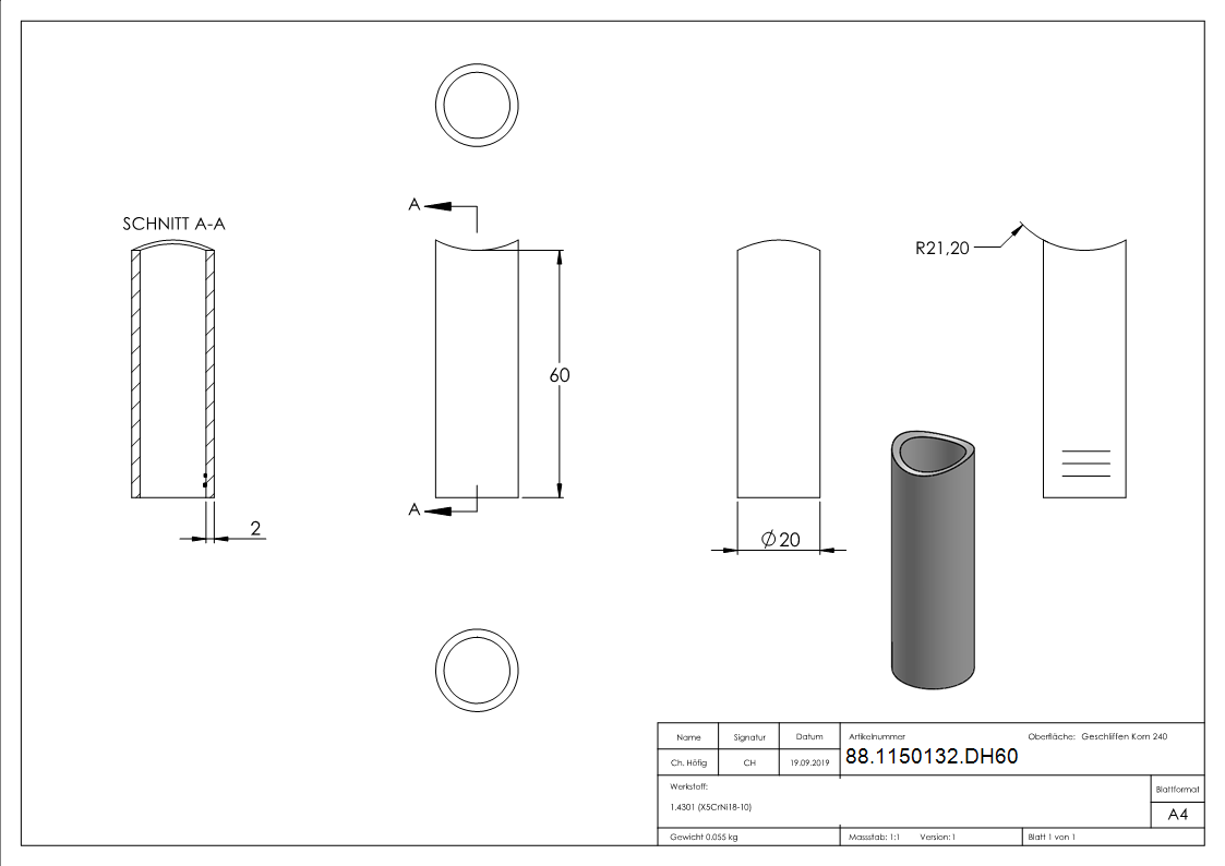 Distanzhuelse- Laenge- 60mm-88-1150132.DH60