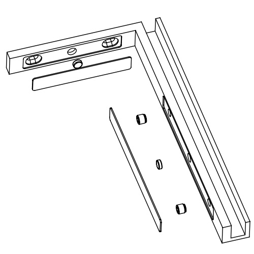 Stabilisierender Winkel fuer Glas 8-12mm- Messing schwarz oxidiert-89-11GSBLACKZP900LS-A.4
