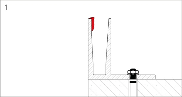 Alu-Profil - MASSIV - Laenge- 3000 mm - seitliche Montage - Aluminium-12-2208.6