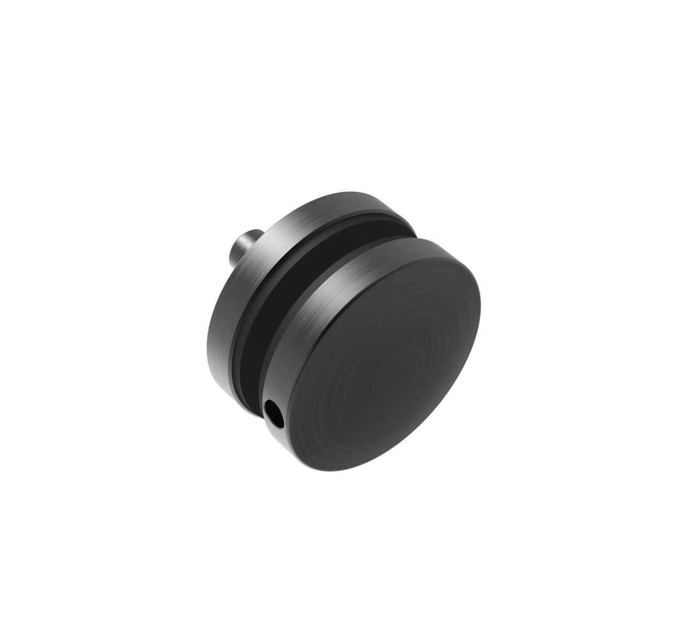 Glaspunkthalter Edelstahl AISI 304 fuer Glas 8-17-52 mm- Ø 20 mm- PVD Schwarz-89-11APVD0747000-A.4