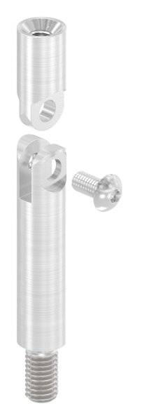 Handlaufhalter mit Gelenk Edelstahl V2A geschliffen Ø 12 mm Gewinde M6 - M8-11-7008-A.4