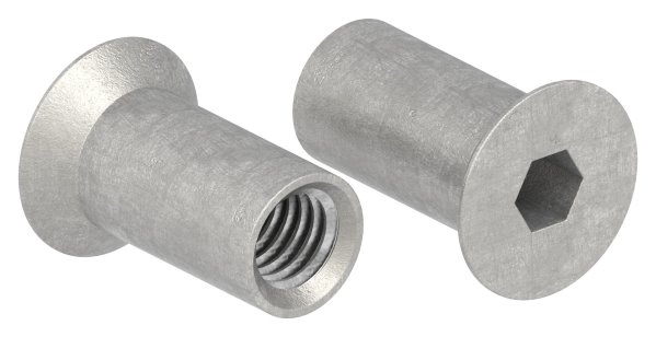 Huelsenmutter Edelstahl V2A M6x16 Senkkopf ISK-88-1158382-240.6