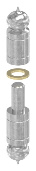Zierscharnier Stahl 20 mm Ø Dorn 11 mm glatt-88.113822