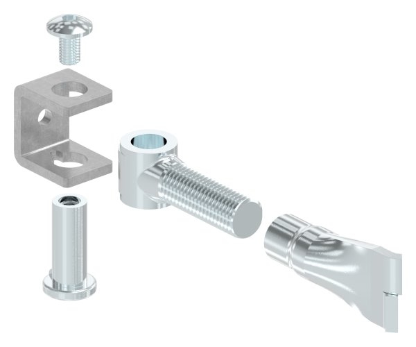 Torband M24 verstellbar zum einmauern Stahl -roh- S235JR-30-3516.8