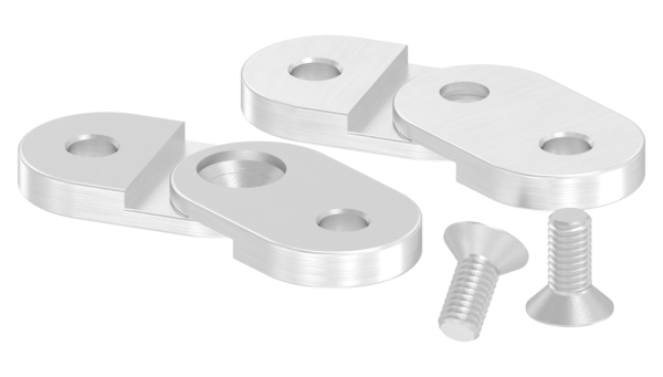 Handlaufanschlussplatte Edelstahl V2A 63 x 25 x 4 mm verstellbar flach-88-1160180-240.V