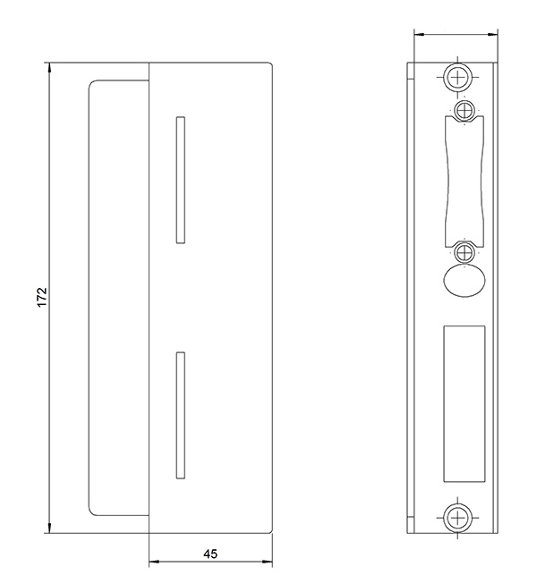 Schliesskasten Stahl S235 V2A fuer 40mm Schlosskasten anschweissbar E-Oeffner-30-3376.8