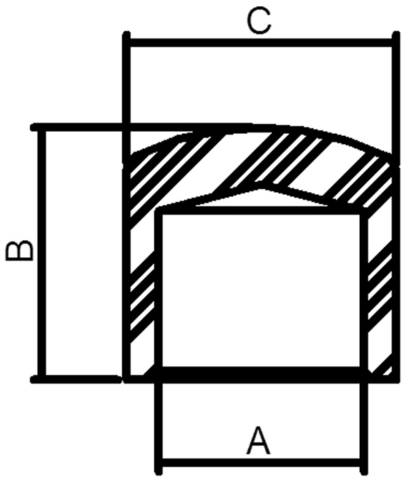 Endkappe fuer Rundmaterial Ø 12 mm leicht gewoelbt zum Kleben V2A-11-4014.4
