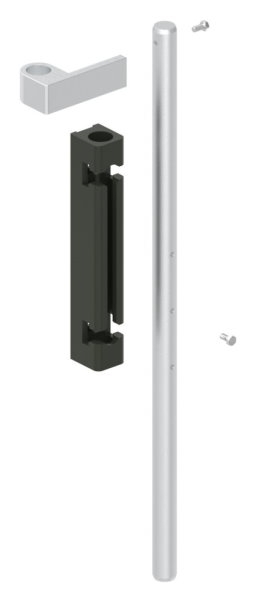 Bodenriegel mit Laenge 490mm- zum Anschrauben- RAL 6009 tannengruen-88-1156710-ALU.6009