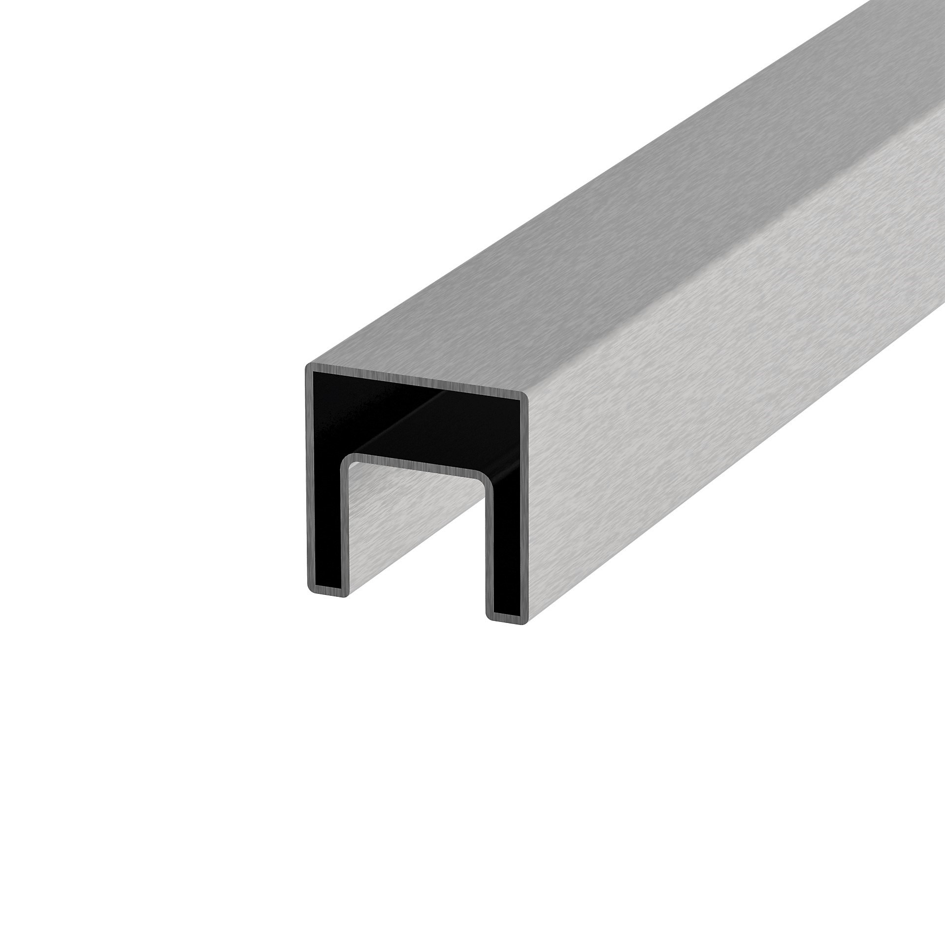 U-Profil Handlauf Edelstahl V2A 40x40x1-5 mm fuer LED L=5000 mm-89-11A6920040-A.4