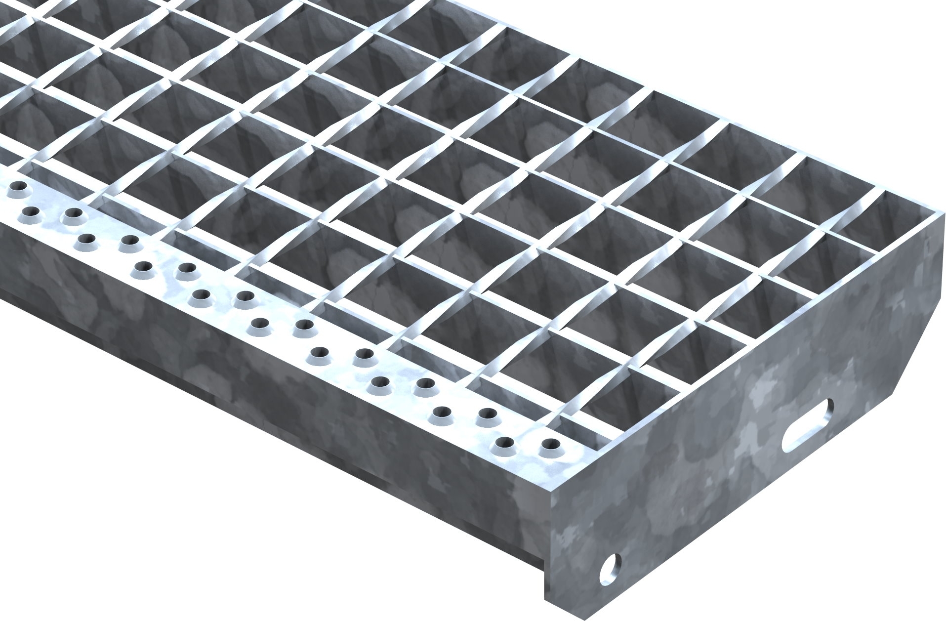 Schweisspressroststufe Metallstufe 900x240 mm Masche 34-38 mm Tragstab 35-2 mm S235JR feuerverzinkt-25-902430302.7