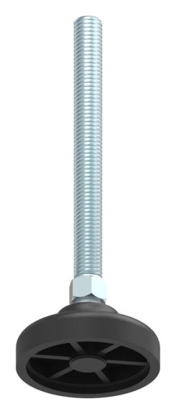 Schwerlast-Maschinenfuss M10 x 100 mm Fuss-Ø 50 mm mit Kugelgelenk-88-11192-M10100.50