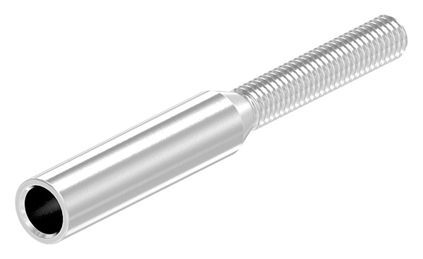 Gewindeterminal mit Aussengewinde - Linksgewinde - Fuer Seil von Ø 6 mm -V2A-11-2968.4