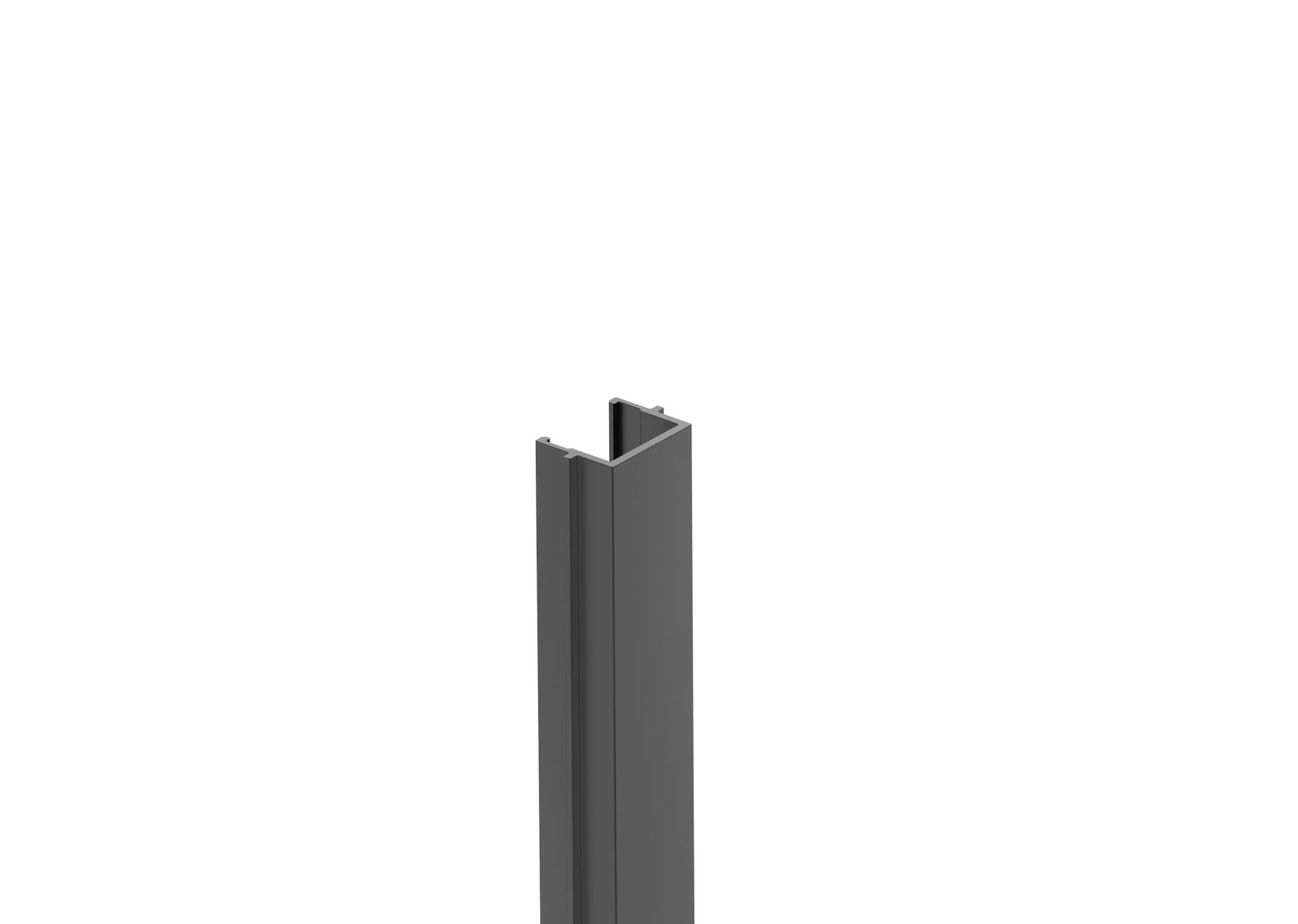 Abdeckleiste Aluminium 20 x 16 mm 1-85 m Anthrazit RAL 7016 strukturiert-89.FGPC20X161850R7016