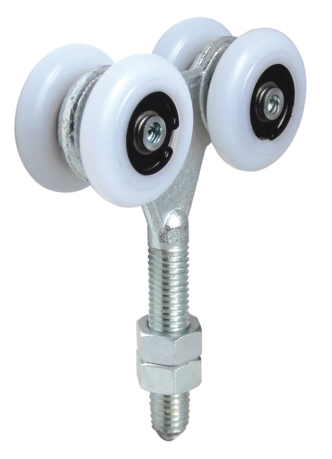 Vierrdriger Rollenapparat Stahl verzinkt fr Profil 42x54 mm M12 bis 200 kg-89-11H0842X54NYLON-A.4
