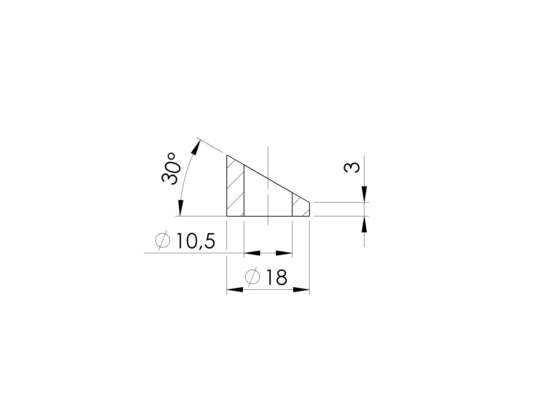 Konischer Abstandshalter Edelstahl AISI 316 Schliff fuer Gelaender-89-11A1401230000-A.4