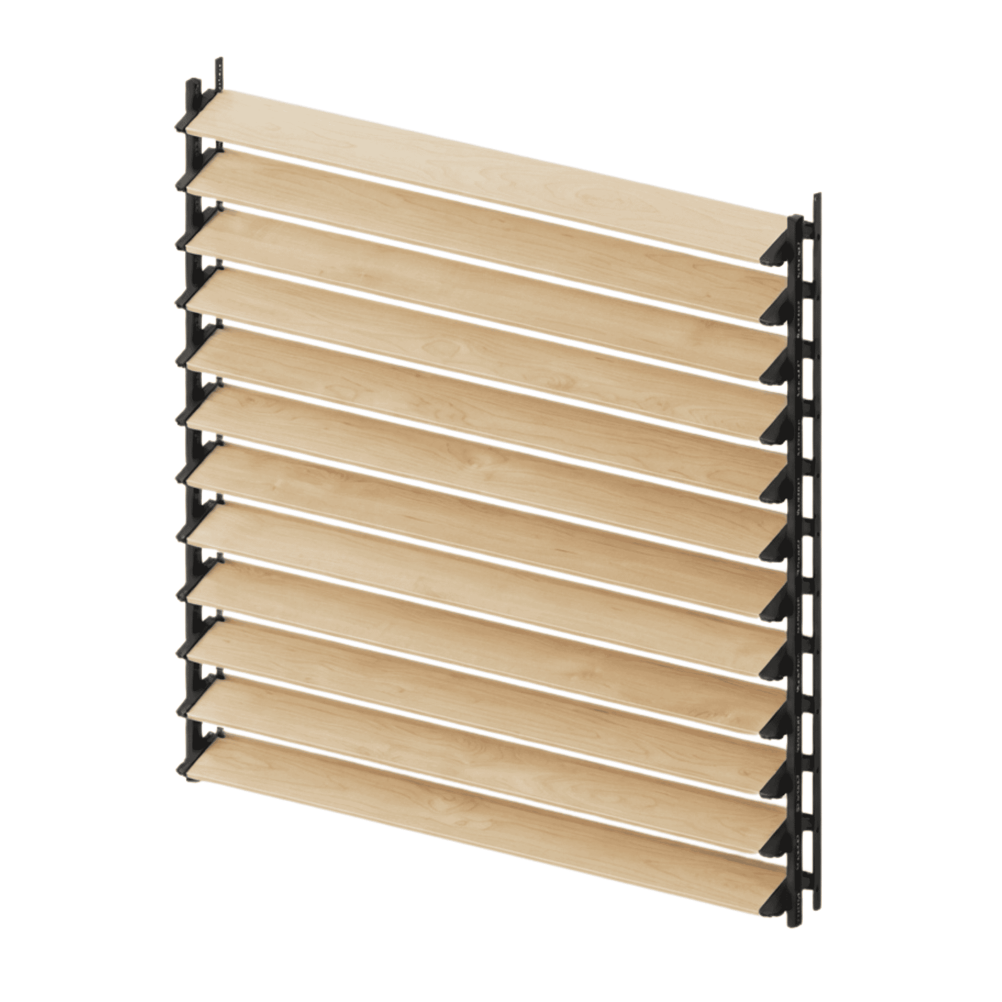 Lamellen-Kippsystem Set Aluminium schwarz mit Kiefernholzfuellung 1090 x 1200 mm-89.FGSWSALSET8