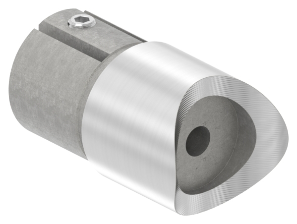 Winkelverbinder V2A Ø 42-4 mm auf Ø 48-3 mm mit Klemmschraube-11-3387.4