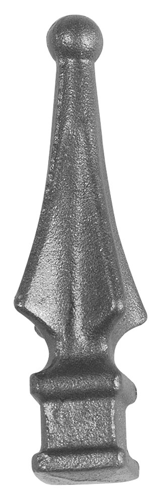 Zaunspitze Stahl 24x24 mm Ansatz 120 mm hoch Schwarz-30-2511.8