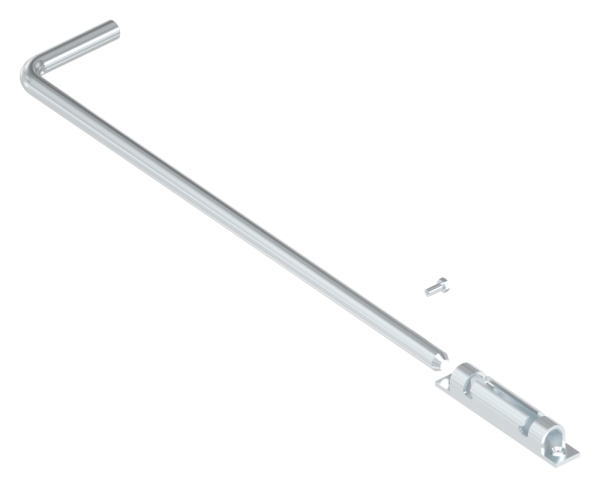 Bodenschieber - Torriegel - Laenge- 500 mm - verzinkt - zum Anschrauben-30-3863.8