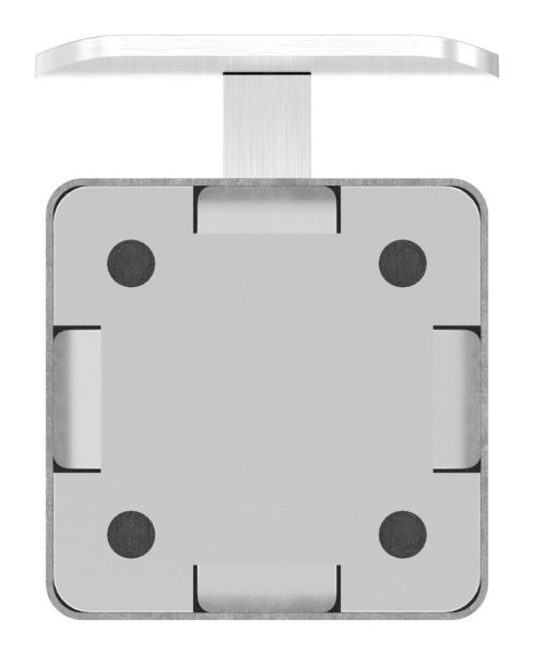 Handlaufhalter mit Cliprosette und Halteplatte fuer Ø 42-4 mm V2A-11-2083.4